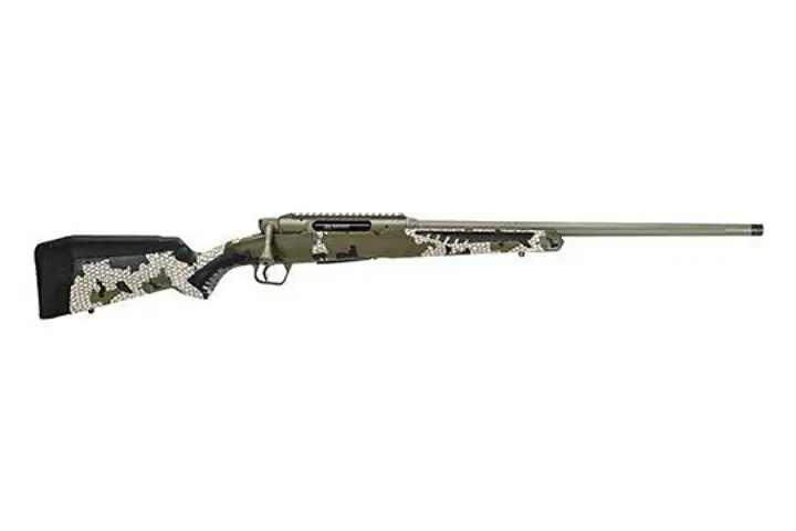 Impulse Big Game 300 Winchester Short Mag 24 inch barrel 2 Round Camo Stock Hazel Green Barrel