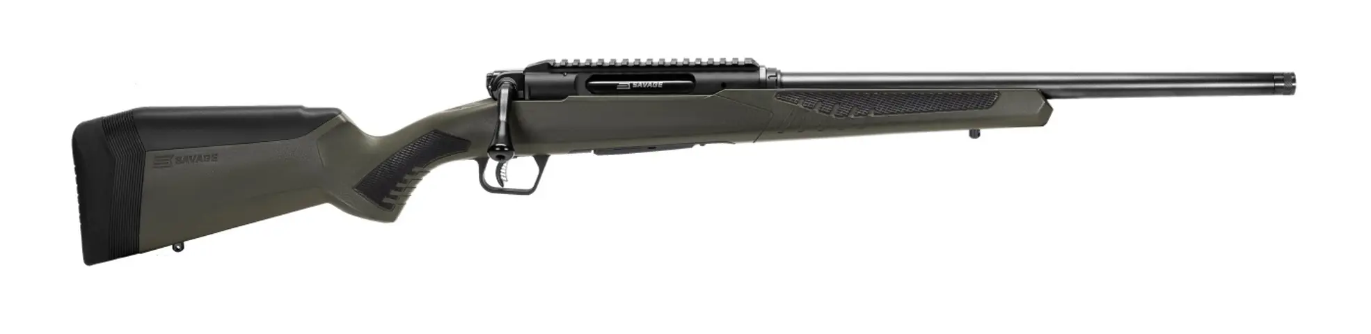 011356576538 IMPULSE HOG HUNTER .308 Winchester 18 inch barrel 4 Round OD Green Stock Black Barrel
