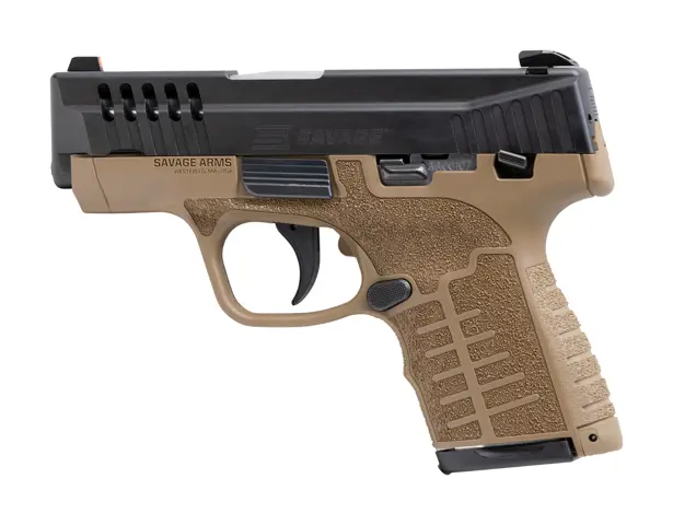 011356670380 Stance 9MM 3.2 inch barrel 10 Round Black Slide Flat Dark Earth Frame Manual Safety
