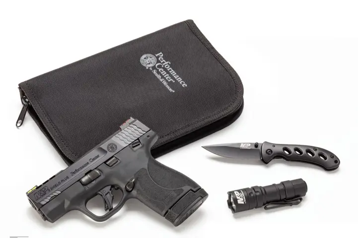 Shield Plus 9MM EDC Kit 3.1 inch barrel 13 Round Black Ported with Fiber Optic Sights Thumb Safety