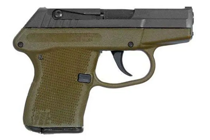 KELTEC P32 Pistol 32 Auto 2.7 Inch Barrel 7 Round with Parkerized Slide Green Grip