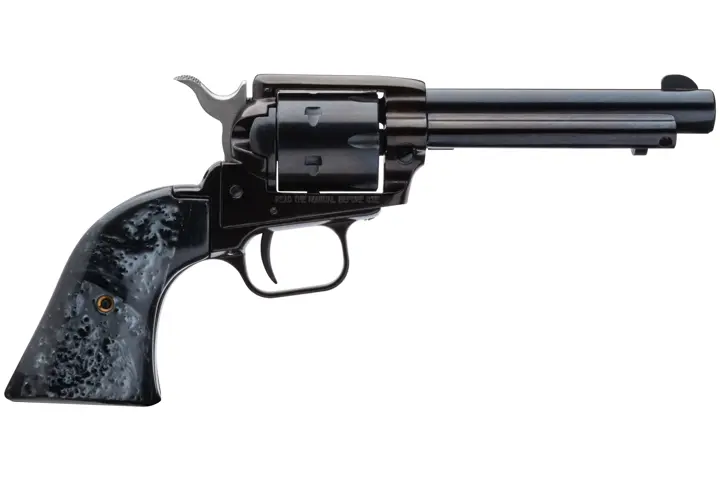727962702802 Rough Rider .22LR 4.75 inch barrel 6 Round Black with Black Pearl Grips