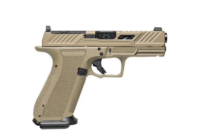 810013433029 XR920 Elite Slide 9MM 4 inch barrel 17 Round FDE Night Sights with Black Barrel