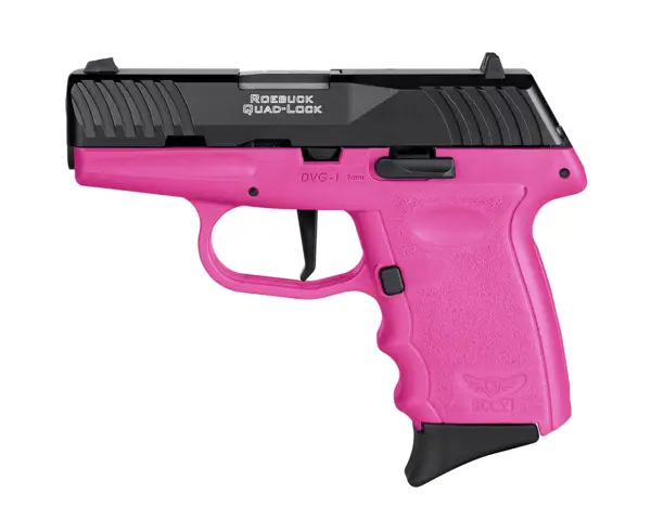 810099571615 DVG1 9mm 3.1 inches 10 Rounds Black Slide Pink Frame