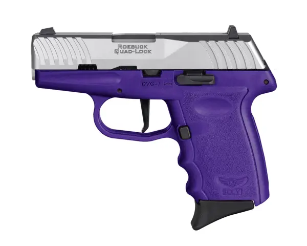 810099571721 DVG1 9mm 3.1 inches 10 Rounds Stainless Steel Slide Purple Grip