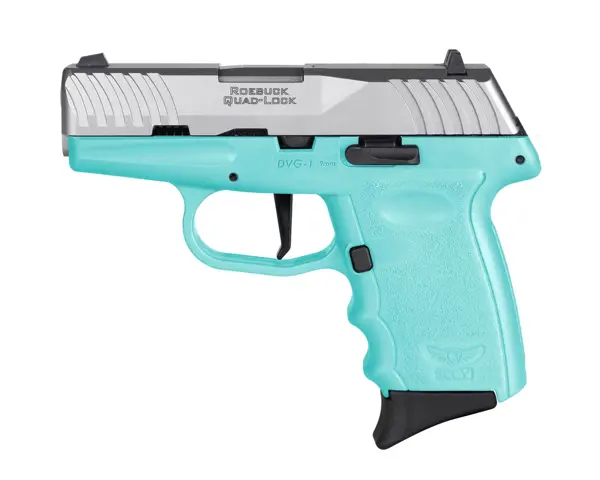 810099571738 DVG1 9mm 3.1 inches 10 Rounds Stainless Steel Slide SCCY Blue Grip