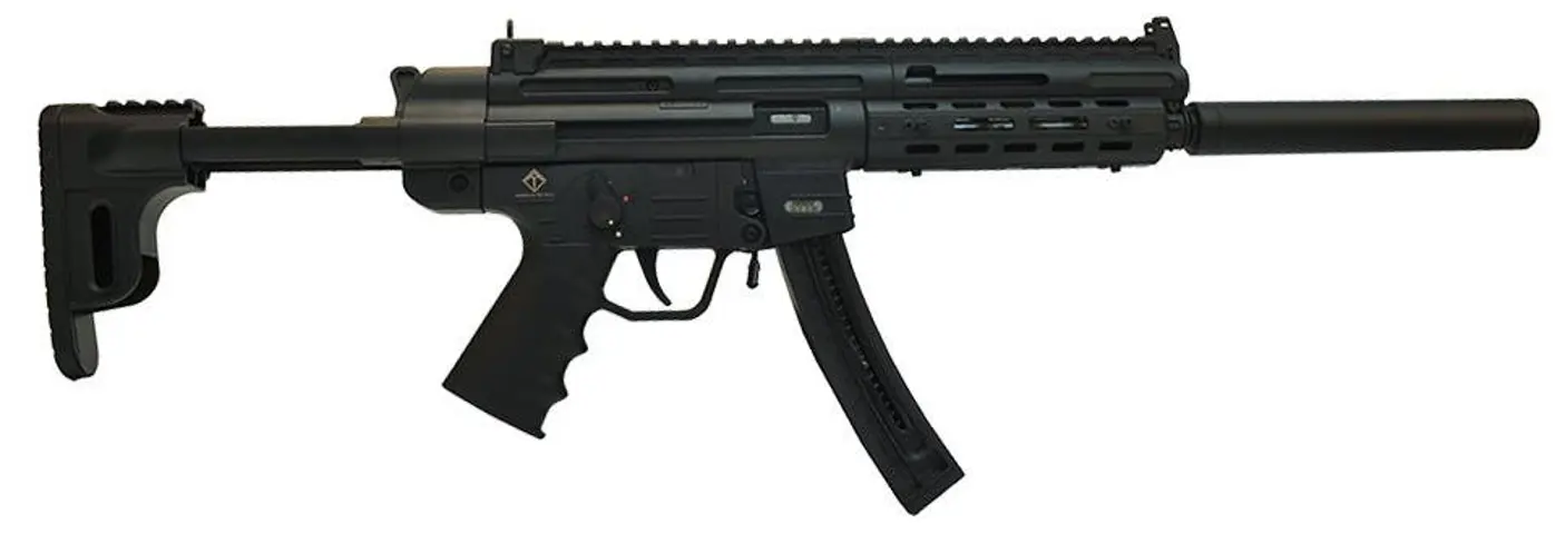 819644025740 GSG-16 22LR 16.25 inch Barrel with Mlok Handguard 22 Round Black
