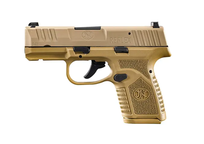 75395067 FN Reflex 9MM 3.3 inch barrel 10 Round Flat Dark Earth with Night Sights