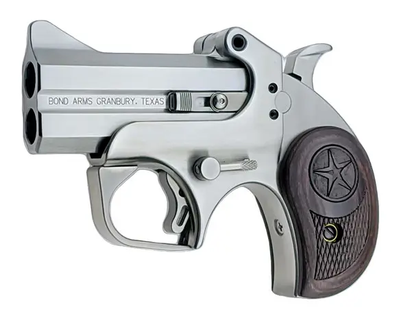 Texas Defender 45/410 3 inch 2 Rounds Stainless/Satin Rosewood