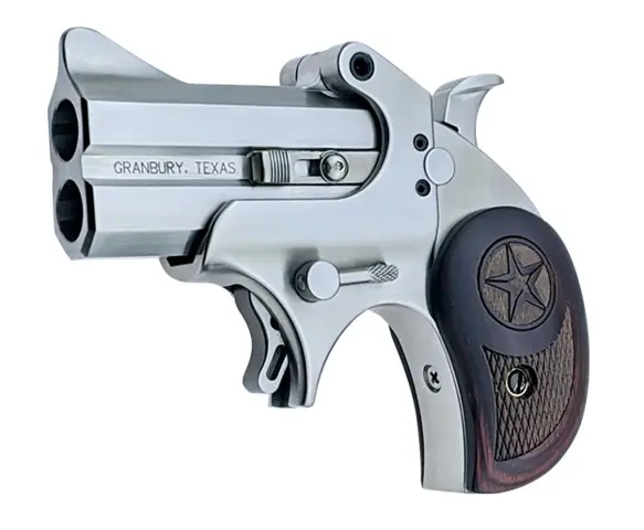 Mini .45 45 LC 2.5 inch 2 Rounds Stainless/Satin Rosewood Panel No Trigger Guard